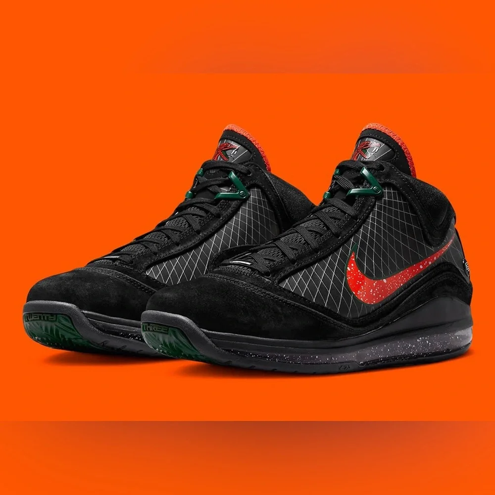 Nike LeBron 7 FAMU Florida A&M University Black Orange Green DX8554-001 Size 14 - Picture 15 of 16